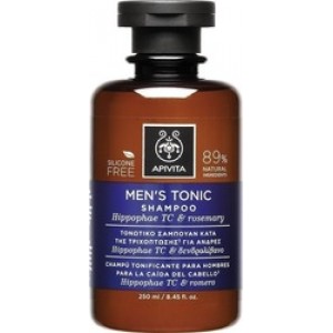 APIVITA Men's Tonic Shampoo Τονωτικό Σαμπουάν κατά της τριχόπτωσης για άντρες με ιπποφαές & δεντρολίβανο 250 ml